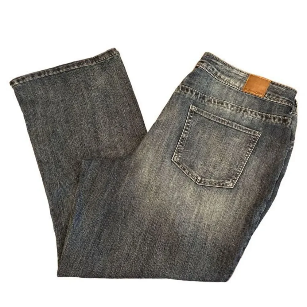 Maurices High-Rise Curvy Blue Denim Jeans Straight Leg Casual Everyday Wear 22W - Picture 1 of 7